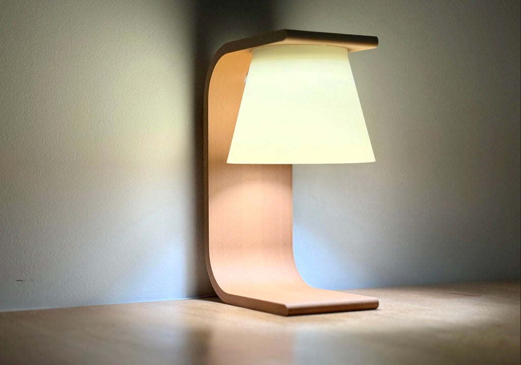 Modern Wooden Style 3D Printed Table Lamp
