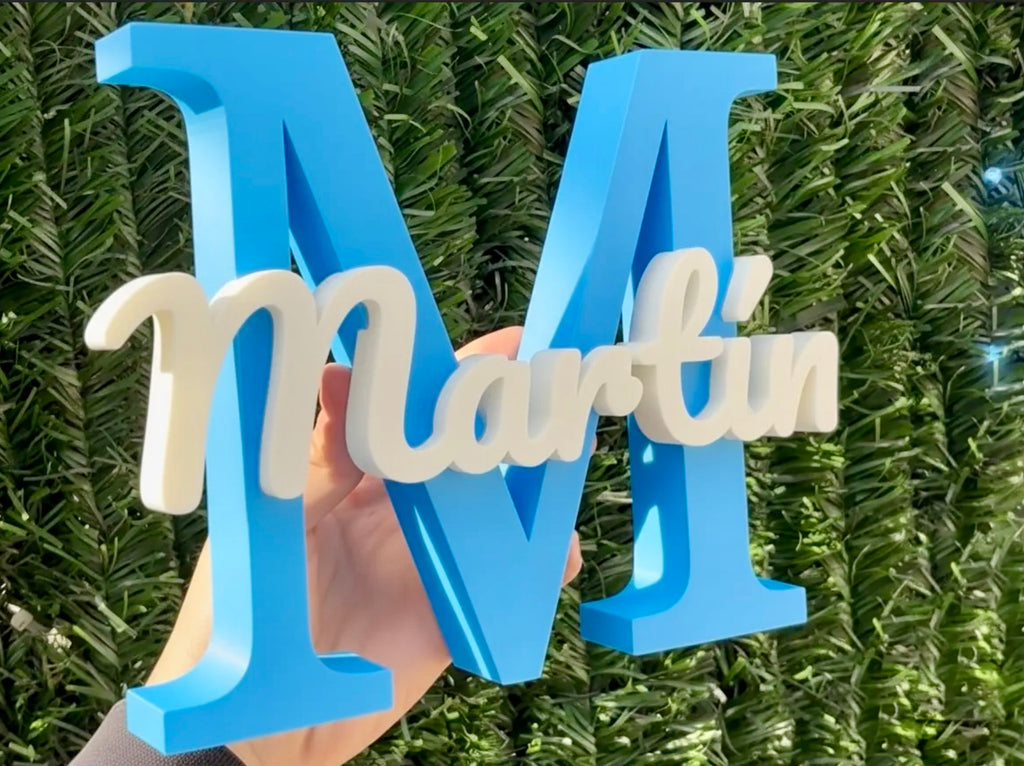 Letter name stand