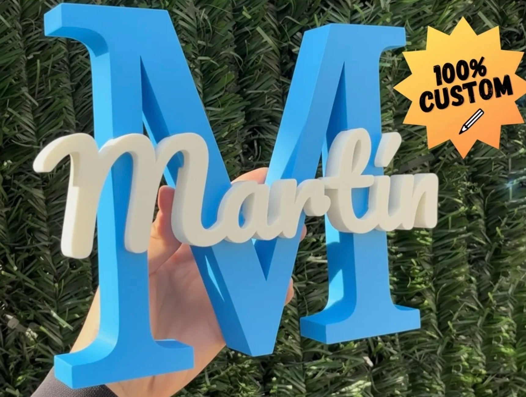 Letter name stand
