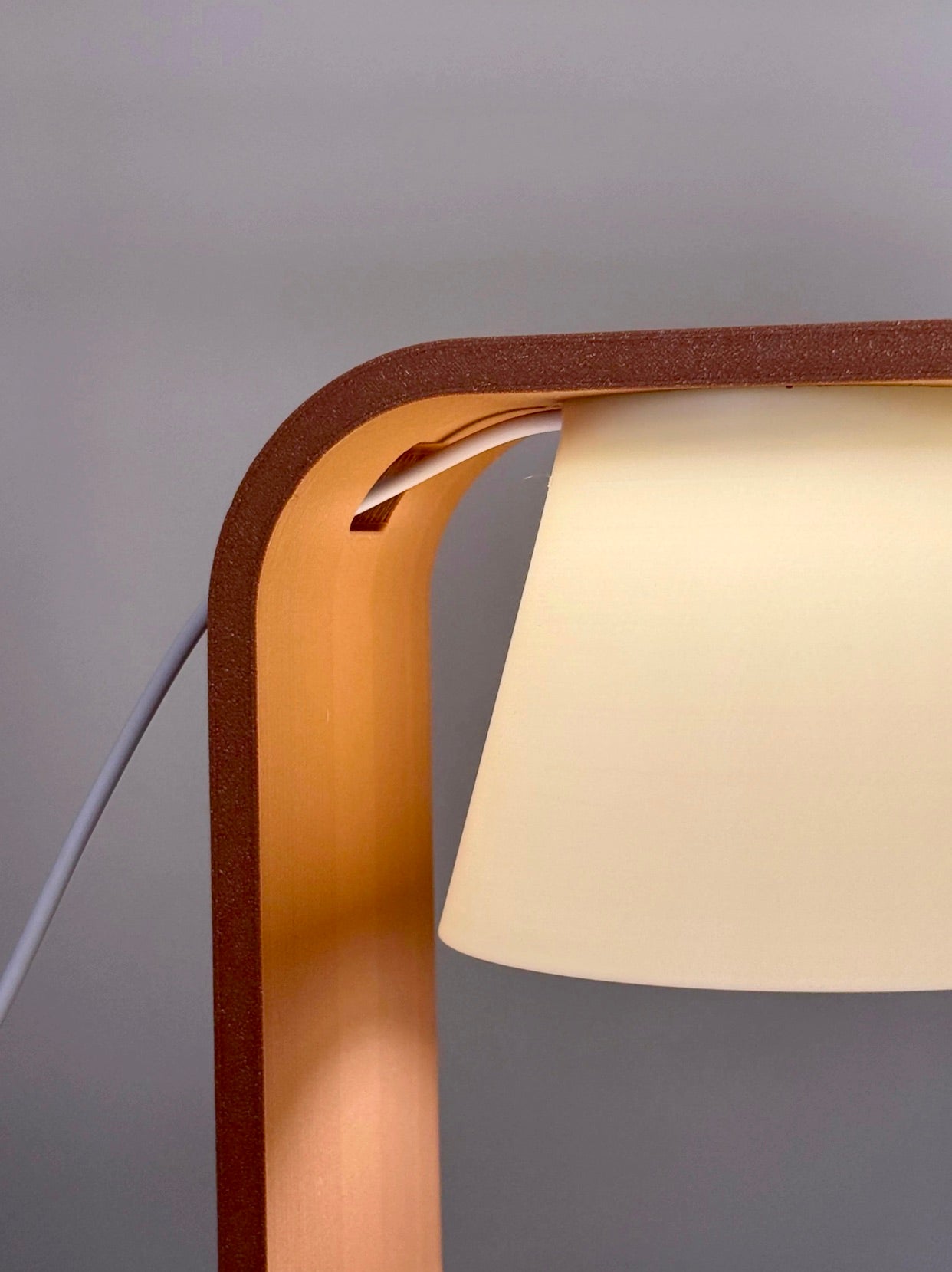 Modern Wooden Style 3D Printed Table Lamp